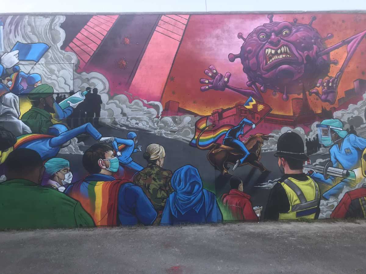 Covid-19 mural from Gent48